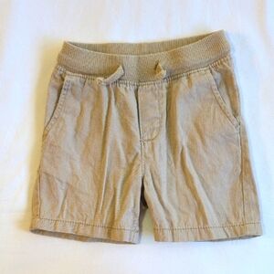 ben sherman beige cotton pull-on elastic waist shorts 24 months baby boy